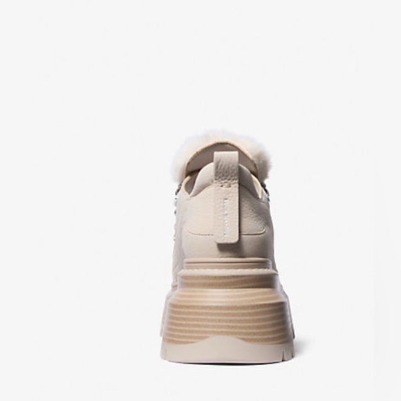 Michael Kors Shiloh Bootie Bone Platform Boots Real Leather Size U.S. 8.5 NWT - Picture 3 of 16